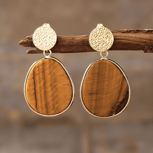 Brown_stone_Earring - Li’s Jewelry