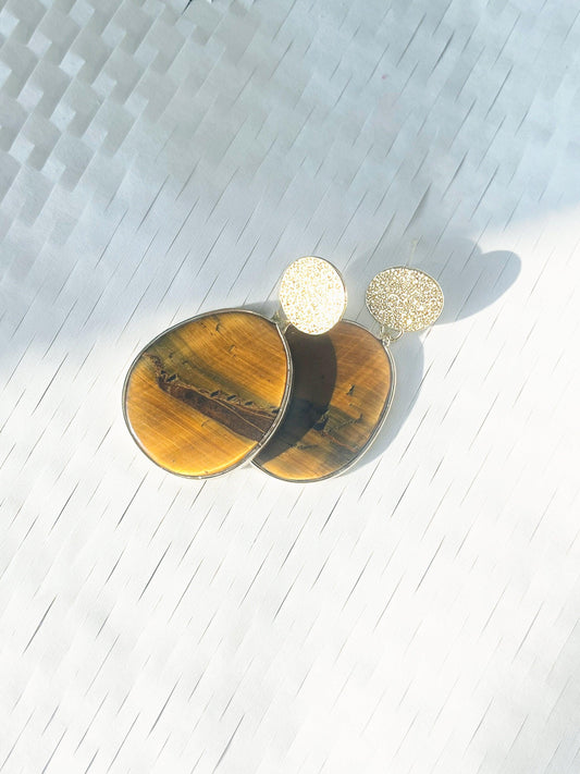 Brown_stone_earrings - Li’s Jewelry
