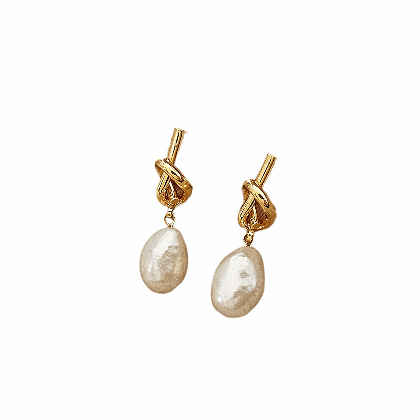 Gold_Baroque_Pearl_Earrings_4 - Li’s Jewelry