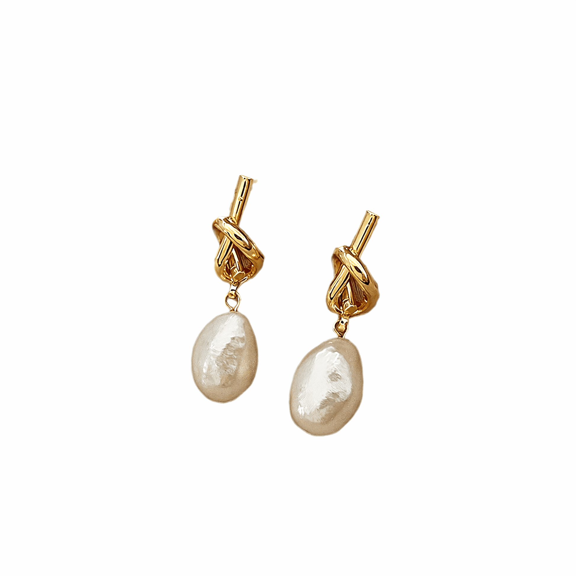 Gold_Baroque_Pearl_Earrings_4 - Li’s Jewelry