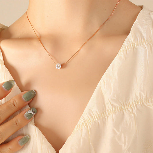Gold_Glow_Solitaire_Necklace - Li’s Jewelry