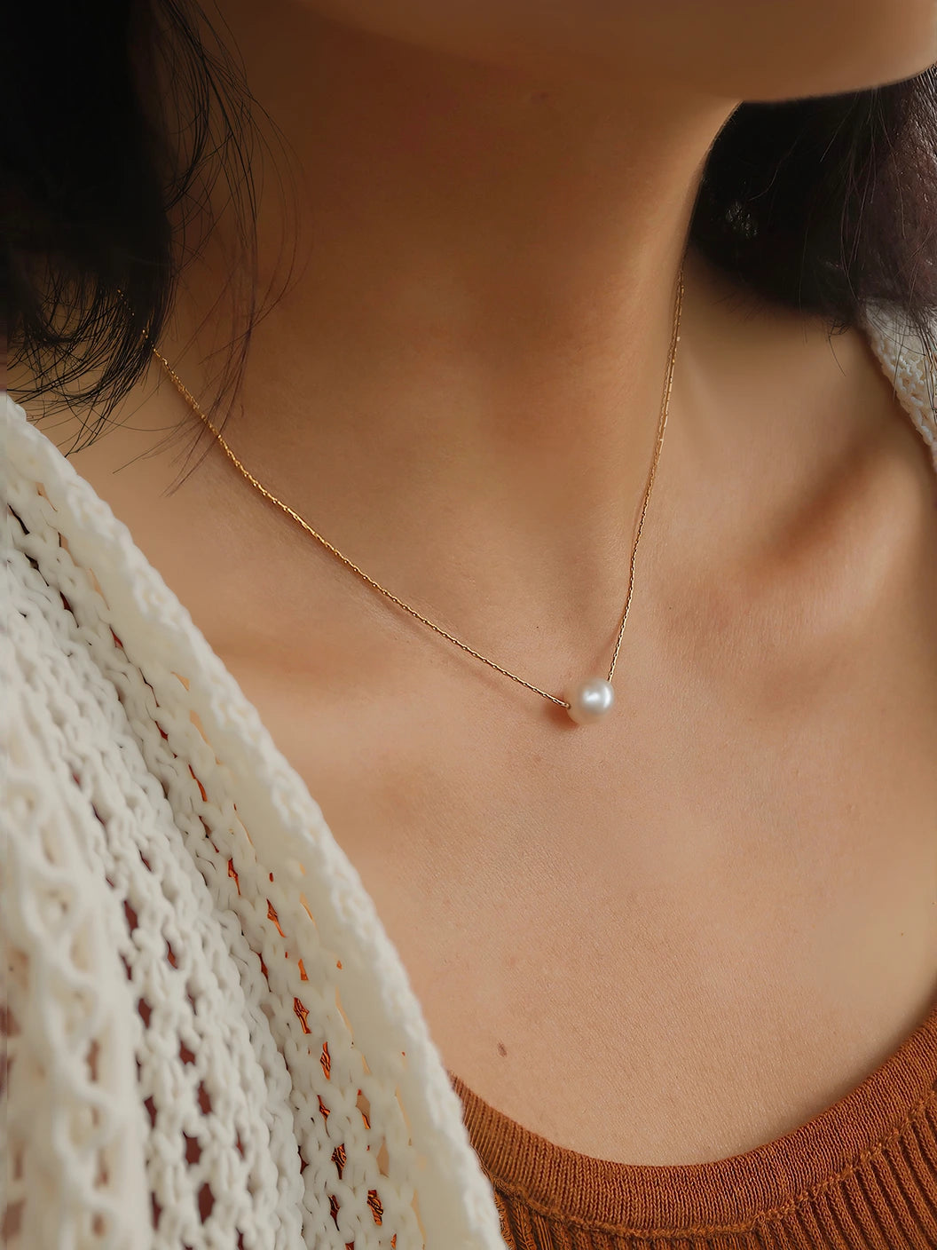 Pearl Solitaire Necklace 6
